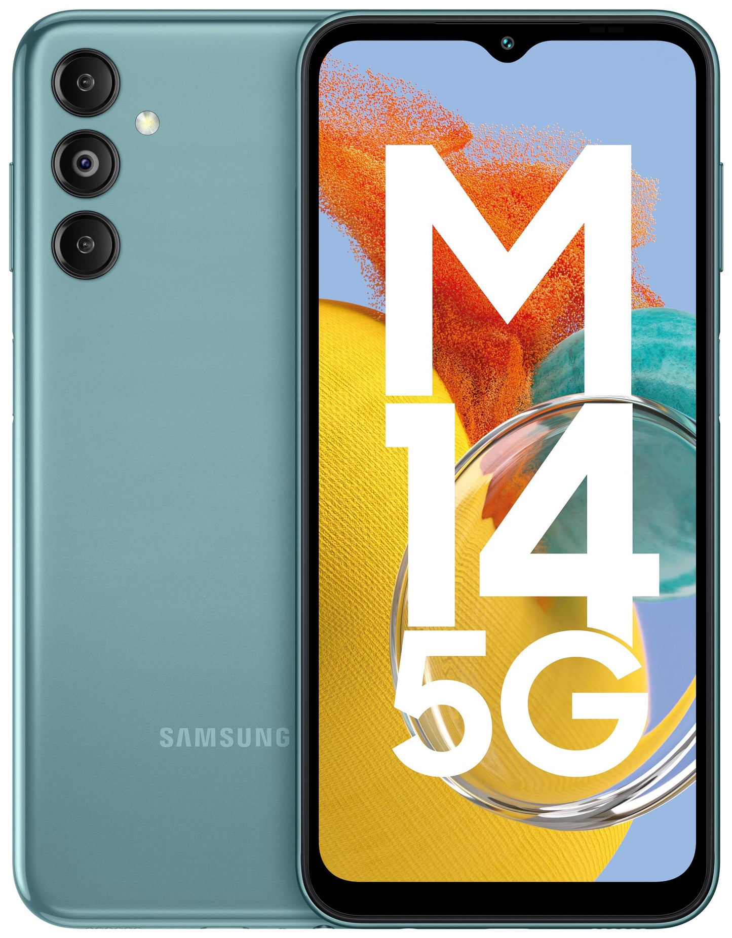 Samsung Galaxy M14 5G (ICY Silver,6GB,128GB)|50MP Triple Cam|Segment's Only 6000 mAh 5G SP|5nm Processor|2 Gen. OS Upgrade & 4 Year Security Update|12GB RAM with RAM Plus|Android 13|Without Charger